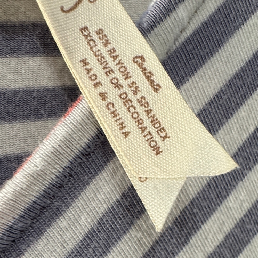 Matilda Jane Gray and White Striped V-Neck jumpsuit Small - Picture 13 of 13